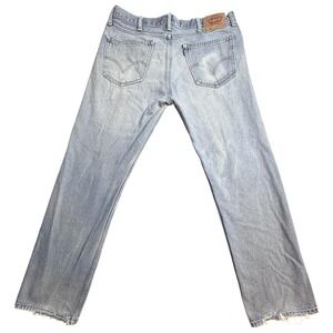 Vintage Levi's 505 Straight Fit Jeans Mens 38x32 Light Wash Blue Denim Y2K